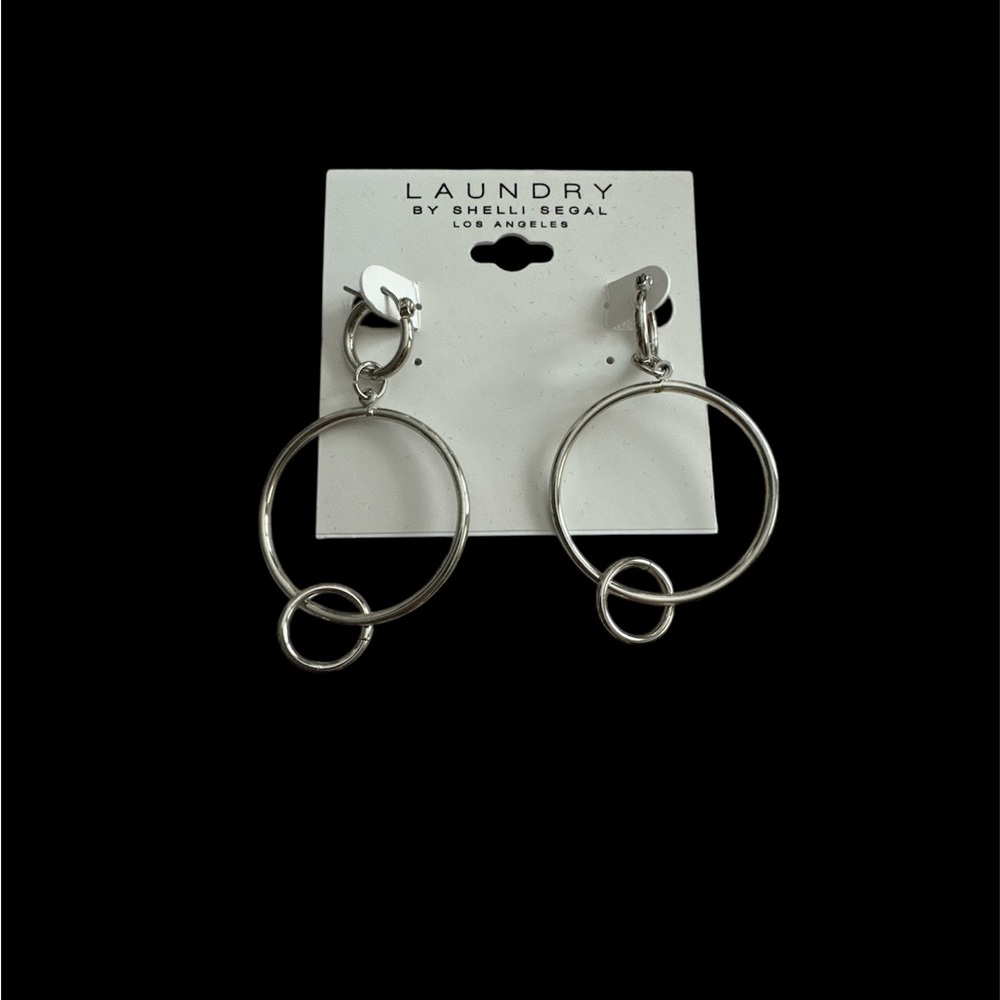 LAUNDRY by Shelli Segal Silver Hoops